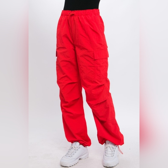 #255 🛑28 M, L BOHO FABULOUS WAIST ELASTIC PARACHUTE CARGO PANTS - Picture 9 of 16